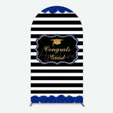 Aperturee Aperturee Congrats Grad Royal Blue Flower Arch Backdrop